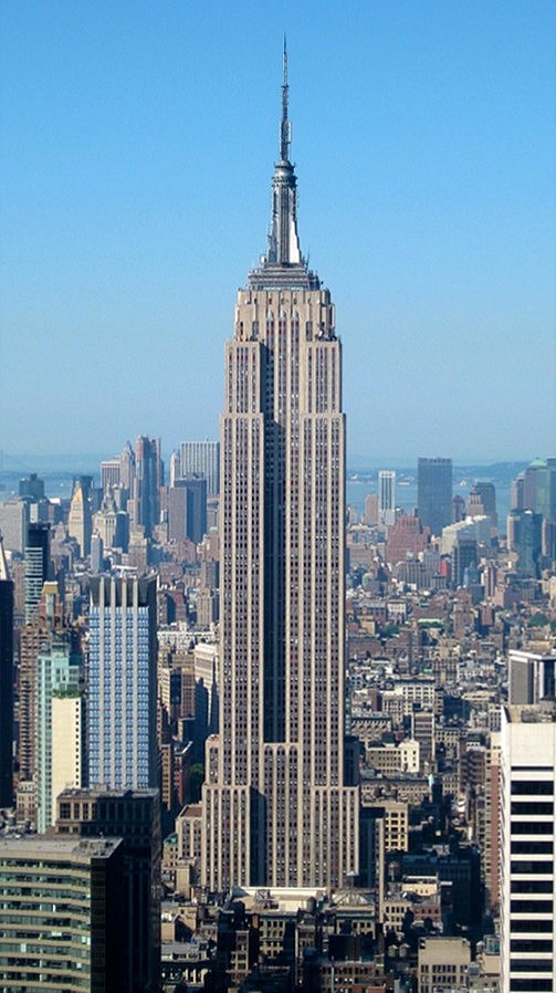 A tall New York City landmark building
