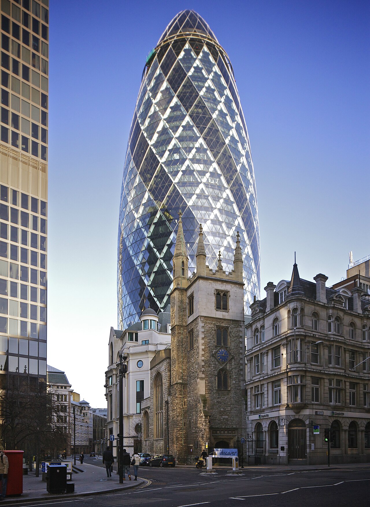 A distinctive modern office tower